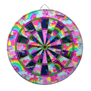 Epic Eighties Explosion Dartboard With Darts