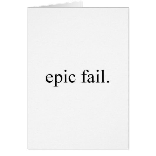 epic fail. (Front)