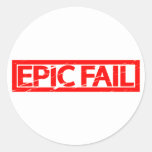 Epic Fail Stamp Classic Round Sticker