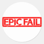 Epic Fail Stamp Classic Round Sticker