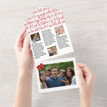 Epic Family Update Newsletter Christmas Fun All In One Invitation by Zazzimsical at Zazzle