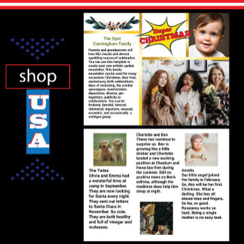 Epic Family Update Newsletter Christmas Fun Times  Flyer by Zazzimsical at Zazzle