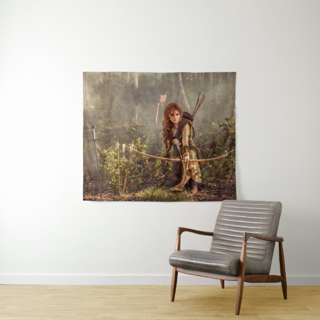 Epic Fantasy Archer in Enchanted Forest Tapestry (In Situ (Horizontal))