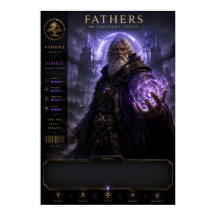 Epic Fantasy Father Sorcerer Art Poster