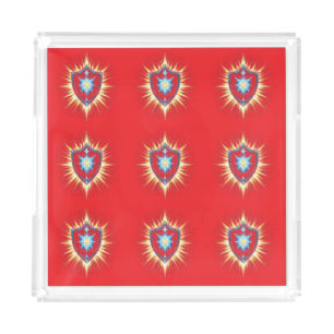 Epic Fantasy Shield with Radiant Energy Burst – Ma Acrylic Tray
