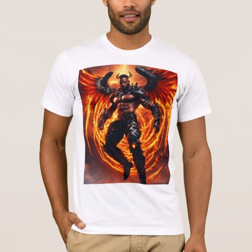 Epic Fiery Black Demon Warrior High_Resolution C T_Shirt