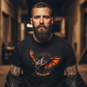 Epic Fire Dragon "Rise From The Ashes" Fantasy T-Shirt
