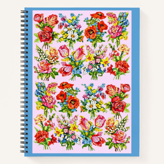 epic floral flower collection print notebook (Front)