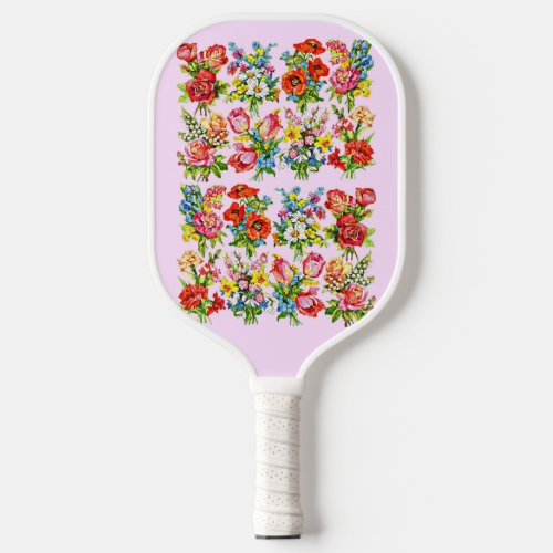 epic floral flower collection print pickleball paddle