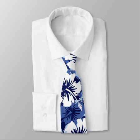 Epic Floral Hibiscus Hawaiian Two-sided Printed Neck Tie