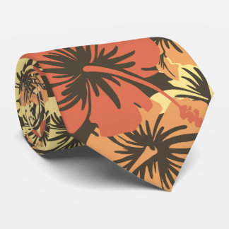 Epic Floral Hibiscus Hawaiian Two-sided Printed Neck Tie