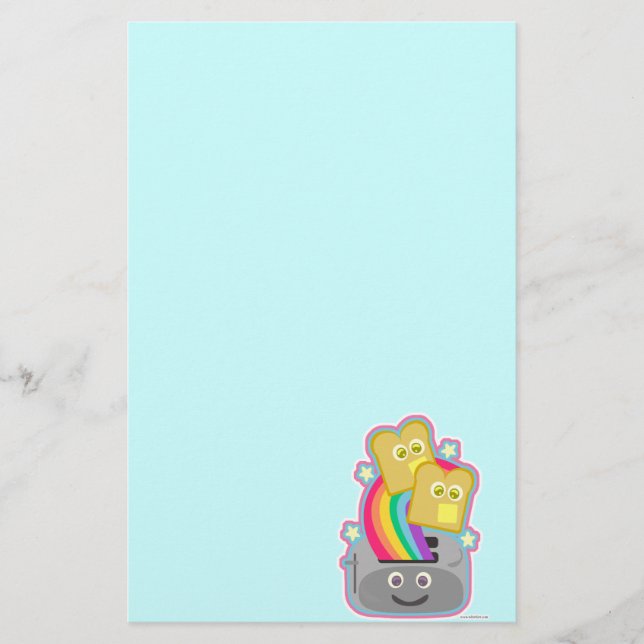 Epic Fun Cute Kawaii Rainbow Toast Love Art Stationery (Front)