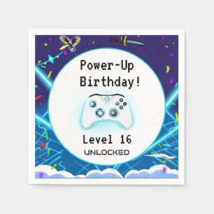 Epic Gamer Happy 16 Birthday Invite Critical Hit! Napkins