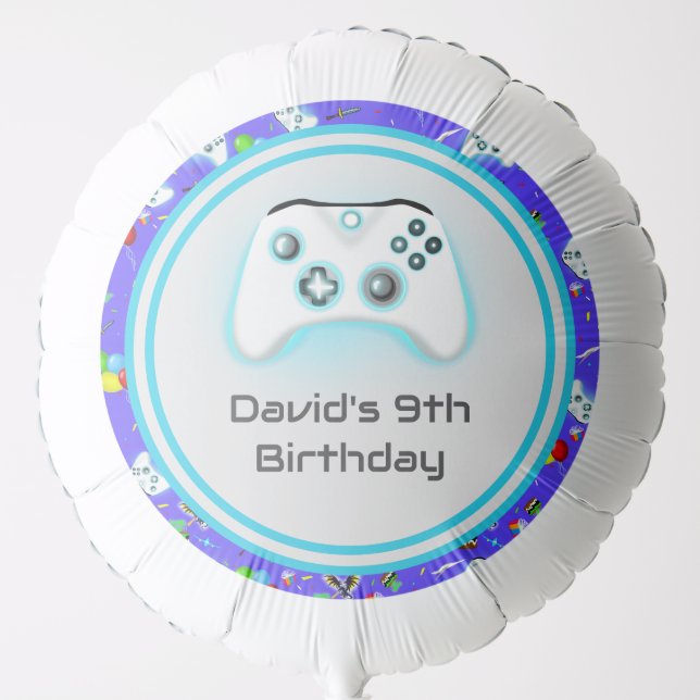 Epic Gamer Happy 9th Birthday Critical Hit! Balloon (Front)