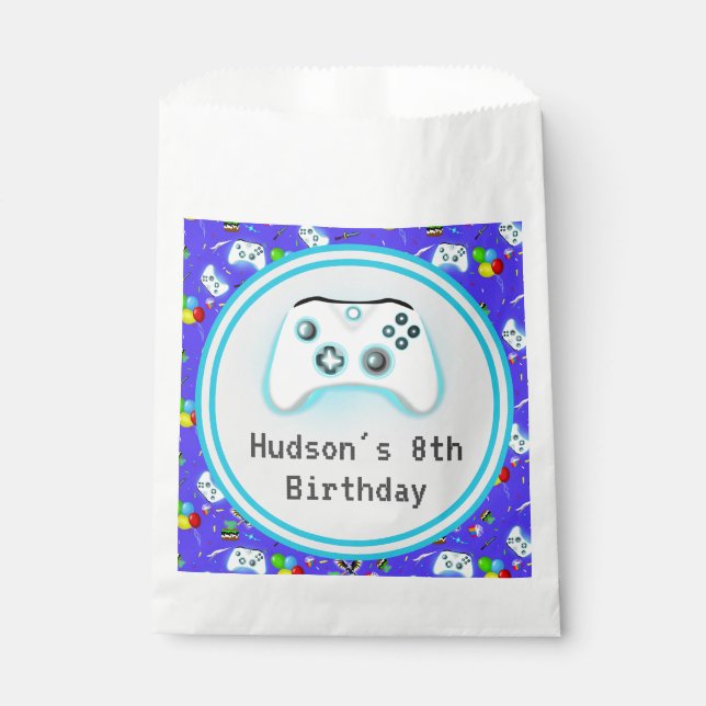 Epic Gamer Happy Birthday Critical Hit! Favor Bag (Front)