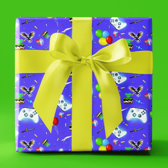 Epic Gamer Happy Birthday Critical Hit!  Wrapping Paper Sheets (Creator Uploaded)
