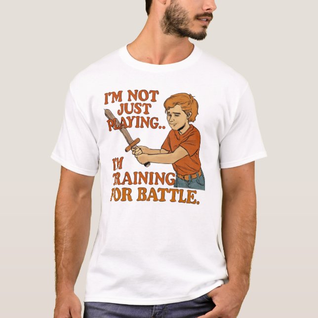 Epic Gamer Quote – Training for Battle T-Shirt (Front)