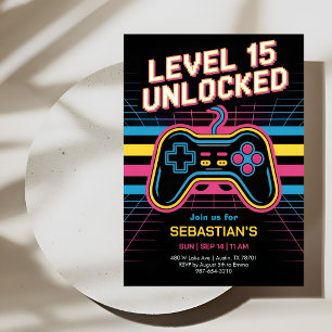 Epic Gamer Squad Celebration Invitation