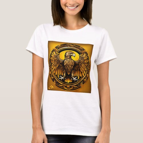 Epic Golden Eagle crest T_shirt for Women
