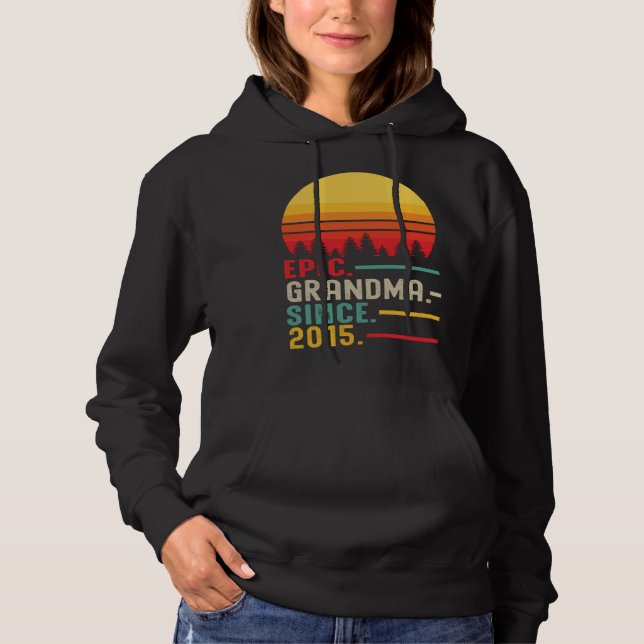 Epic Grandma Since 2015 Happy Mothers Day Hoodie (Front)