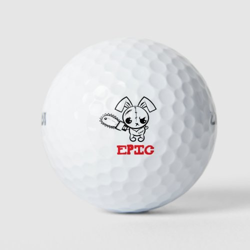 Epic Grumpy Voodoo Bunny Golf Balls