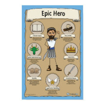 Epic Hero Classroom Posters - BLUE background