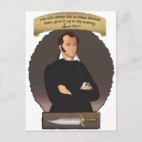 Epic Hero James Bowie Postcard