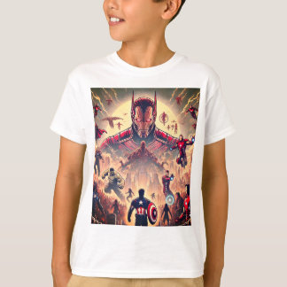 "Epic Heroes vs. Aliens Battle T-Shirt" T-Shirt