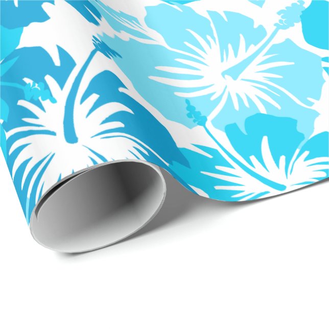 Epic Hibiscus Floral Hawaiian Camo Wrapping Paper (Roll Corner)