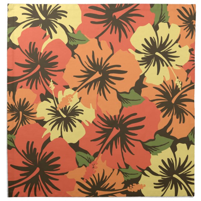 Epic Hibiscus Hawaiian Dinner Napkins (Front)