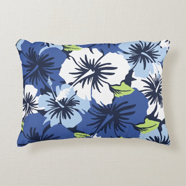 Epic Hibiscus Hawaiian Floral Aloha Shirt Print Accent Pillow (Front)