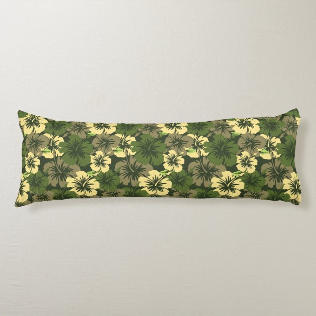 Epic Hibiscus Hawaiian Floral Aloha Shirt Print Body Pillow (Front)