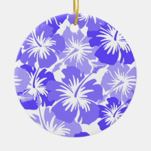 Epic Hibiscus Hawaiian Floral Aloha Shirt Print Ceramic Ornament