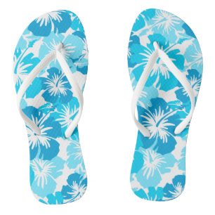 Epic Hibiscus Hawaiian Floral Aloha Shirt Print Flip Flops