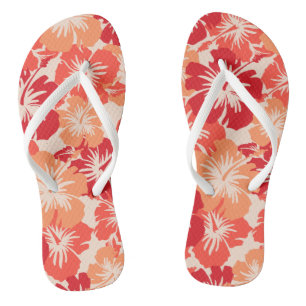 Epic Hibiscus Hawaiian Floral Aloha Shirt Print Flip Flops