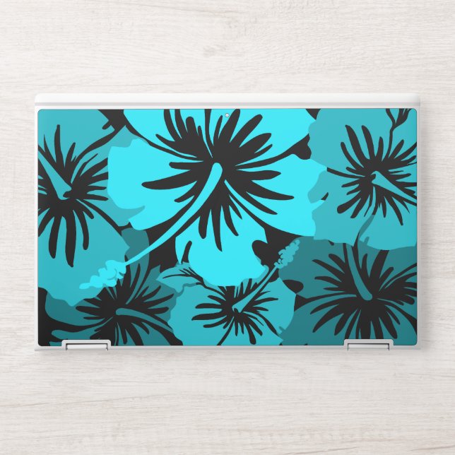 Epic Hibiscus Hawaiian Floral Aloha Shirt Print HP Laptop Skin (Front)