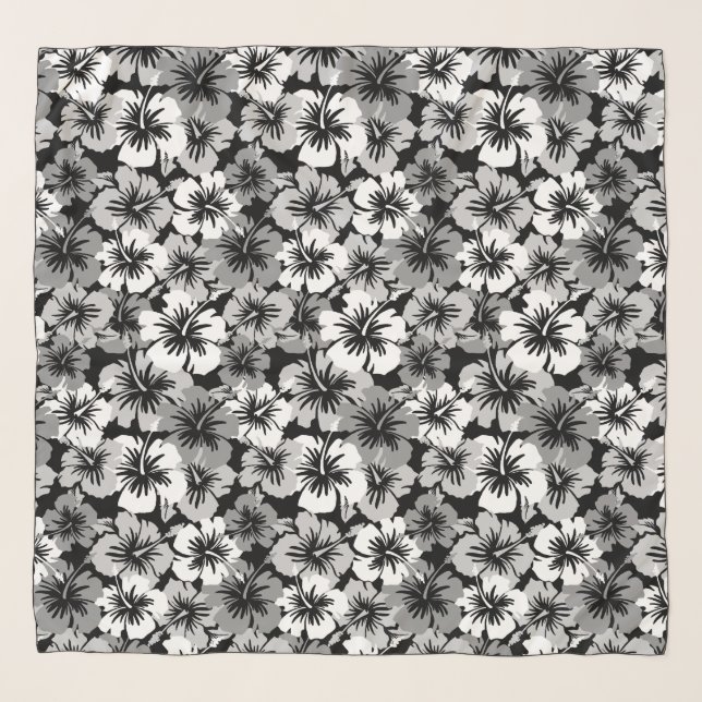 Epic Hibiscus Hawaiian Floral Aloha Shirt Print Scarf (Front)