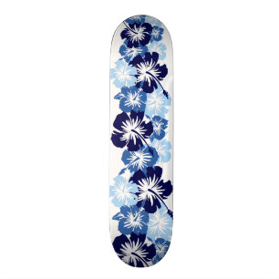Epic Hibiscus Hawaiian Floral Aloha Shirt Print Skateboard Deck