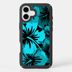 Epic Hibiscus Hawaiian Floral Aloha Teal iPhone 16 Plus Case