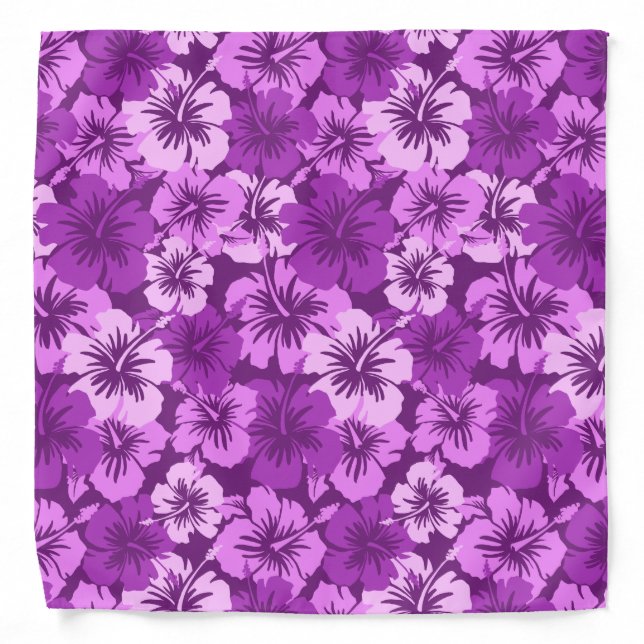 Epic Hibiscus Hawaiian Floral Bandana (Front)