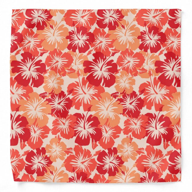 Epic Hibiscus Hawaiian Floral Bandana (Front)