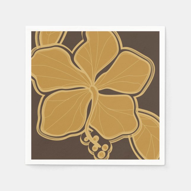 Epic Hibiscus Hawaiian Floral Napkins (Front)