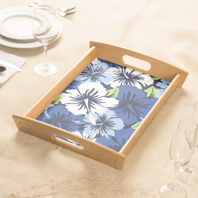 Epic Hibiscus Hawaiian Floral Serving Tray (Front)