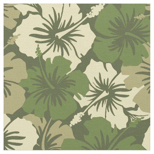 Epic Hibiscus Hawaiian Floral - Small Size- Olive Fabric