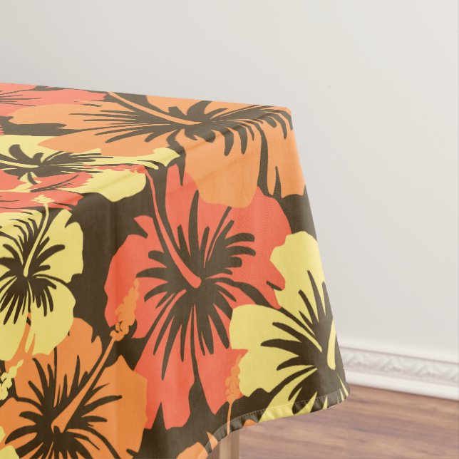 Epic Hibiscus Hawaiian Floral Tablecloth (In Situ)
