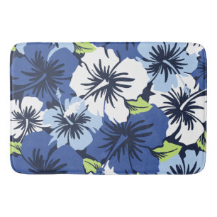 Epic Hibiscus Hawaiian Tropical Floral Bathroom Mat
