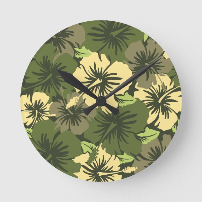 Epic Hibiscus Hawaiian Wall Clocks (Front)