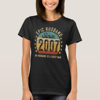 Epic Husband Since 2007 16th Wedding Anniversary T-Shirt