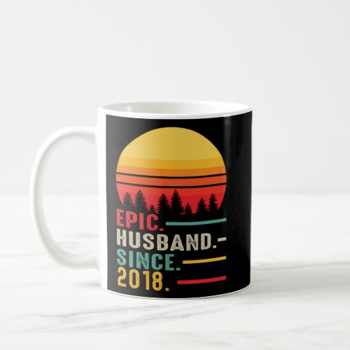Epic Husband Since 2018 Happy Anniversary  Coffee Mug