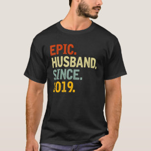 Epic Husband Since 2019 3rd Wedding Anniversary T-Shirt